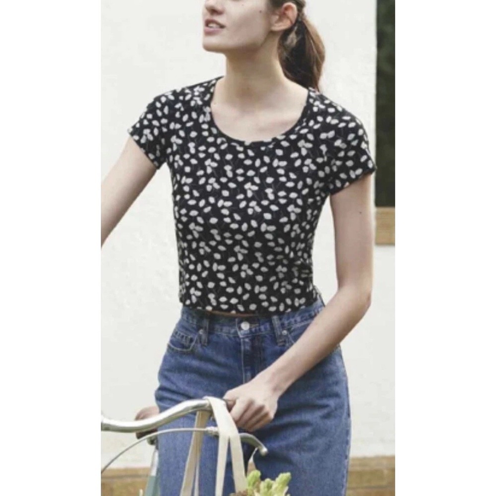 UNIQLO x Paul‎ and Joe Womens Floral Cropped Top Size L